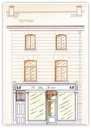 Drawing of Original Bray Book Shop